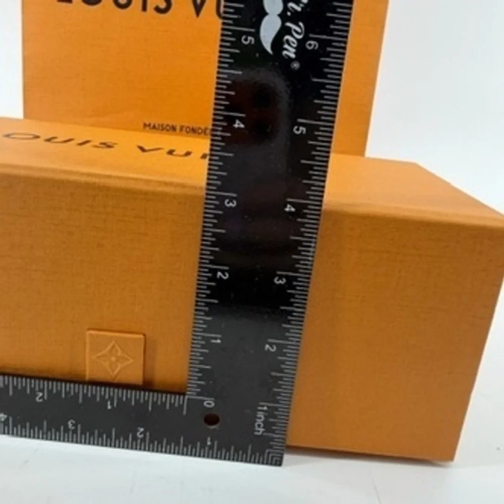 Louis Vuitton Orange Magnetic Gift Box and Shopping Bag Set Luxury Packaging